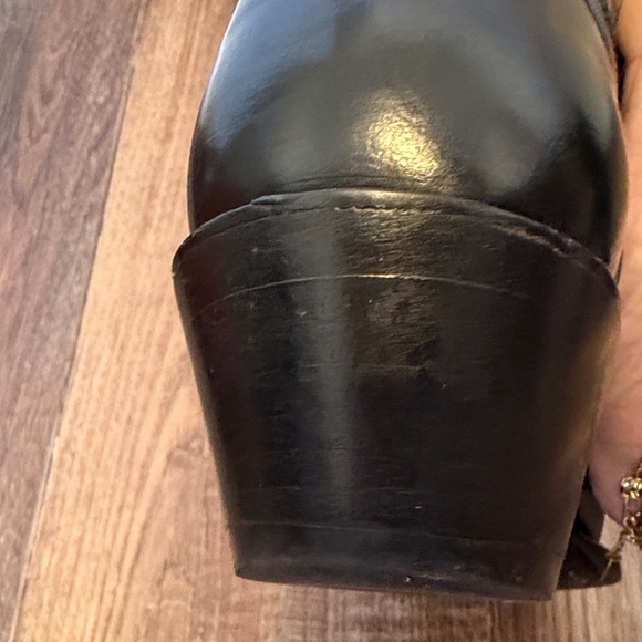 Lucchese Black Leather Cowboy Boots EUC - Picture 10 of 12